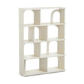Regał stojący, Biblioteka stojąca na 4 poziomach w białych panelach MDF 80 x 30 x 120 cm