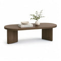Stolik kawowy, Stół do kawy 140 x 60 x 40 cm Brązowy stół do salonu z drewna optycznego z powierzchnią MDF