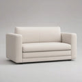 Sofa 3 fotele w beżowym bukle tkaniny 220 x 90 x 80 cm z wyściełaną poduszką
