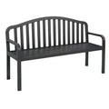 Ławka ogrodowa, 2 ławka ogrodowa z łukiem w tylnej blacie 122 x 56 x 87 cm